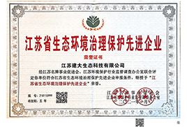 生態(tài)環(huán)境治理先進企業證書